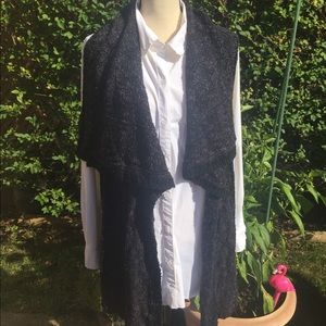 BALL OF COTTON Knit Sleeveless Cardigan Sweater